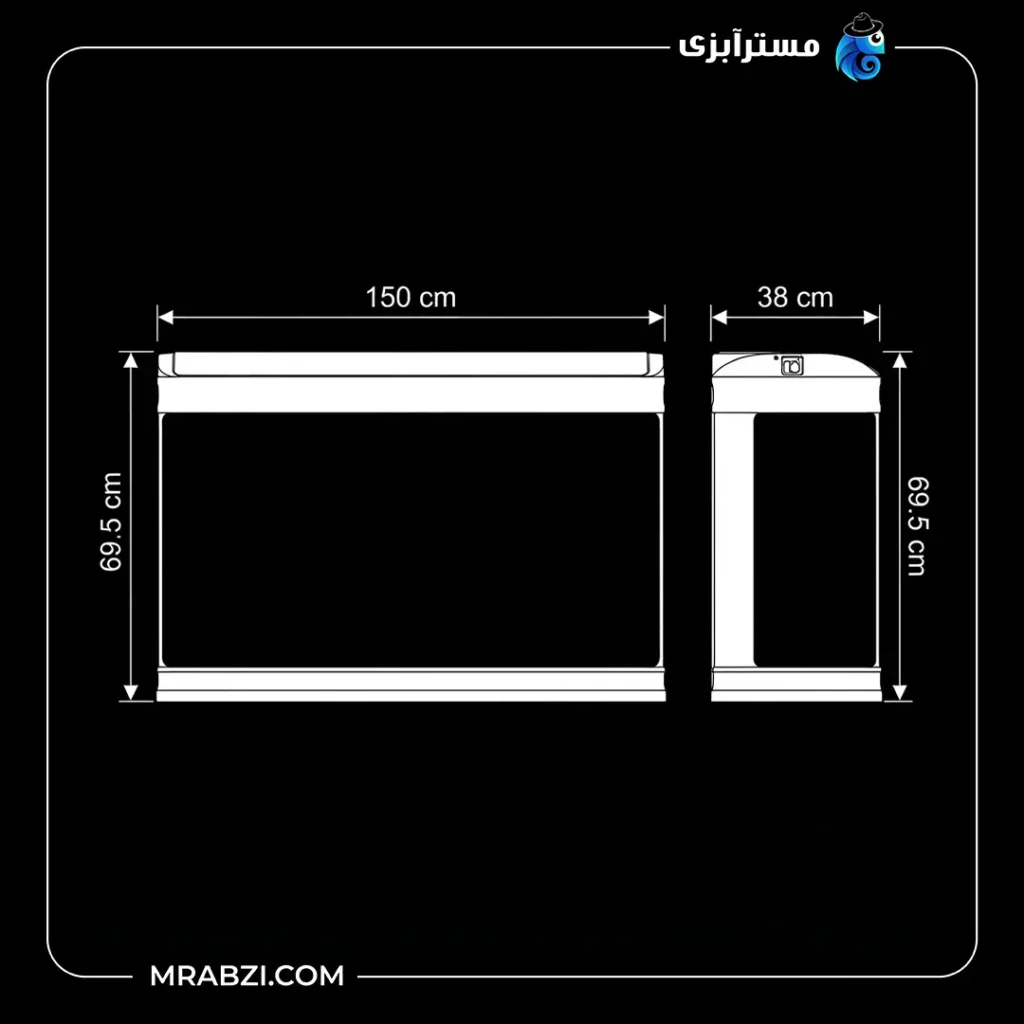 قیمت و خرید آکواریوم دلسا K1500 بدون پایه