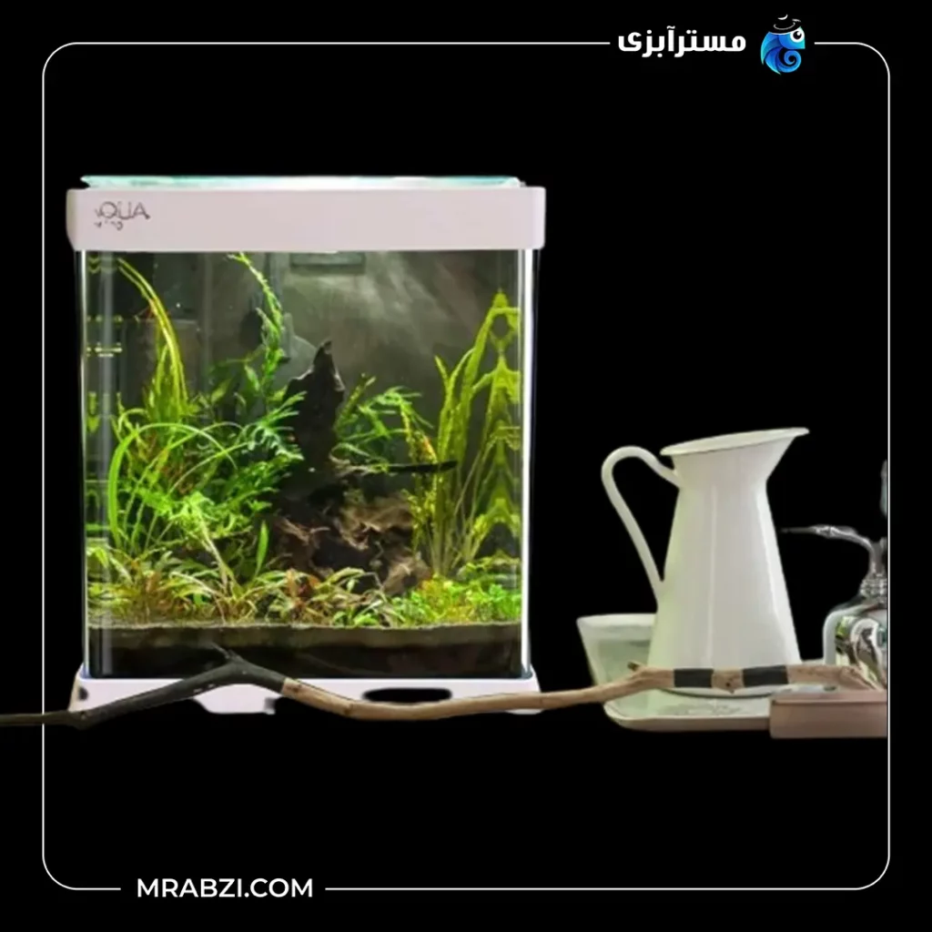 قیمت + خرید آکواریوم شیشه خم قاب دار آکوا مدل GH-500
