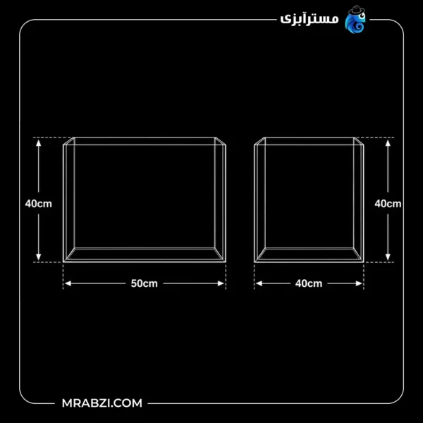 قیمت و خرید آکواریوم ریملس آکوا شیشه فلوت 10 میل (50*40*40)