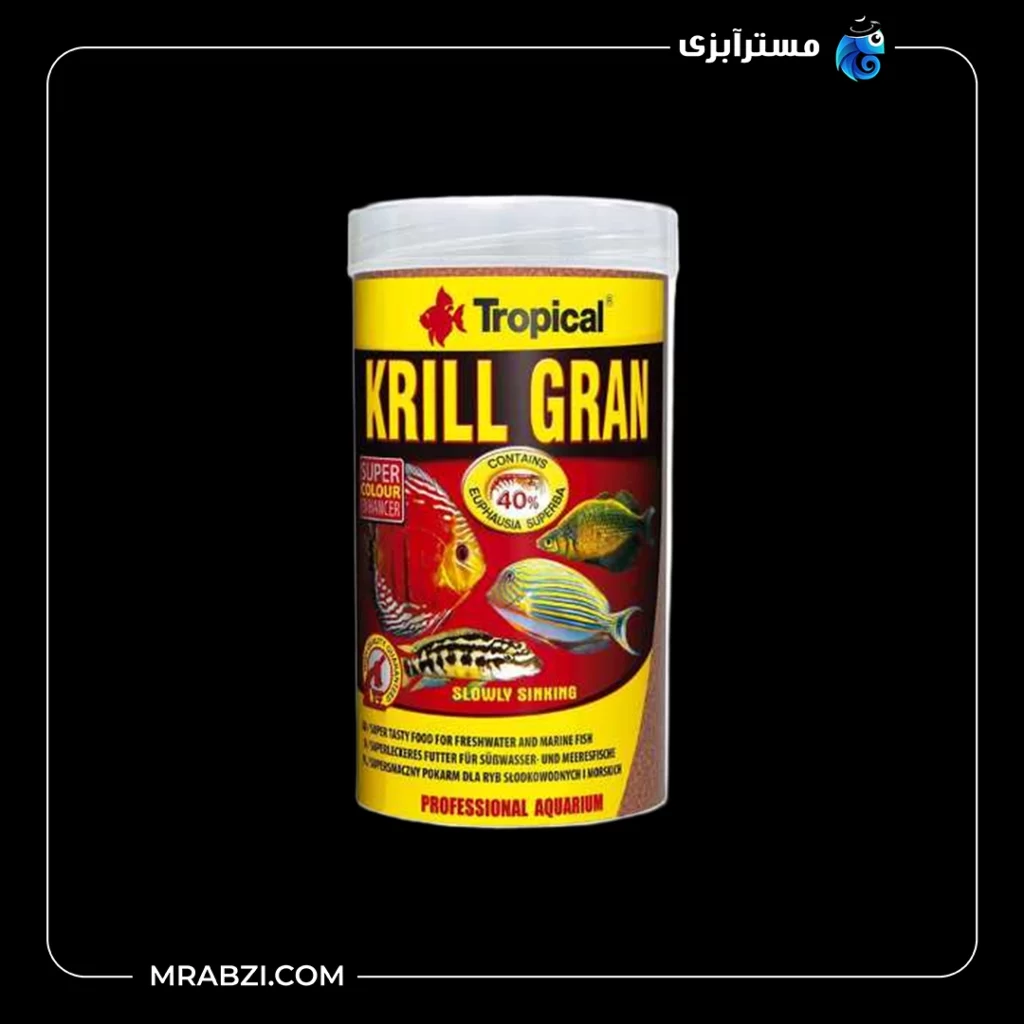 قیمت و خرید غذای گرانول تروپیکال مدل Krill Gran 250ml وزن 135 گرم