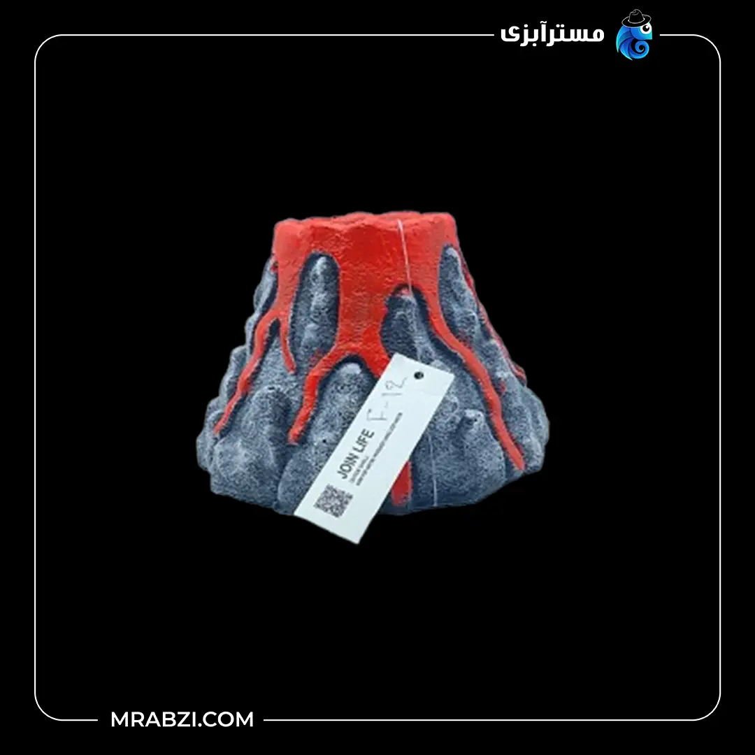 دکور آکواریوم طرح آتشفشان سنگی مدل F-12 قیمت و خرید دکور آکواریوم طرح آتشفشان سنگی مدل F-12