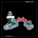قیمت و خرید دکور آکواریوم طرح باغ ژاپنی و پل مدل F-56