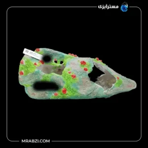 قیمت و خرید دکور آکواریوم طرح فسیل پوشیده از خزه مدل F-97