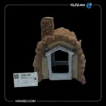 قیمت و خرید دکوری آکواریوم طرح کلبه چوبی مدل F-74