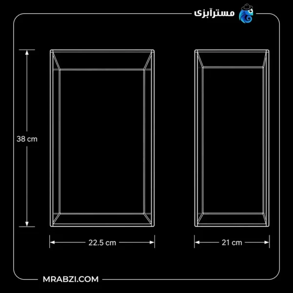 قیمت و خرید آکواریوم ریملس آکوا شیشه فلوت 5 میل (22/5*21*38)