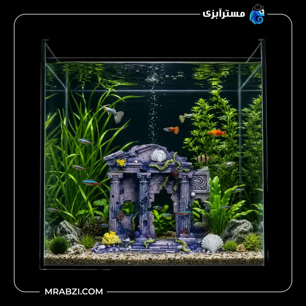 قیمت و خرید آکواریوم ریملس آکوا شیشه فلوت 5 میل (36*21*38)